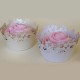 Wrappers cupcakes. Flores Blancas. 12 uds