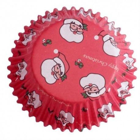 Cápsulas cupcakes Papá Noel rojos. 60 uds