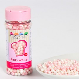 Perlas decorativas blandas Rosa/Blanco