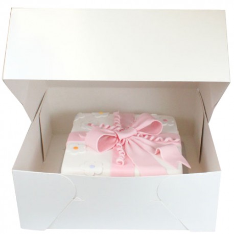 Caja blanca para tartas 25 cm. Unidad