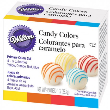Colorantes para Caramelo Candy Colors. Set de 4