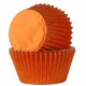 Cápsulas cupcakes Naranja metalizado. 24 uds