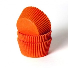 Cápsulas cupcakes. Color Naranja. 50 uds