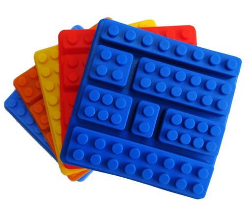 Moldes de Silicona Lego para Dulces Chocolate Cubitos de Hielo Postre Moldes de Gelatina Decoración de Pasteles Moldes de Silicona para Chocolates 6 Pieza Moldes de Robots de Bloques de Construcción 