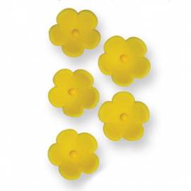 Flores de azúcar. Color Amarillo. 30 uds