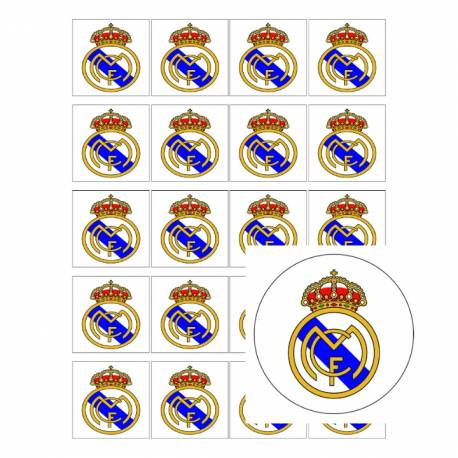 Escudo de fútbol Real Madrid - Impresiones en papel de azúcar