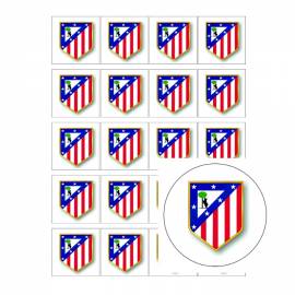 Escudo de fútbol atletico Madrid- Impresiones en papel de azúcar