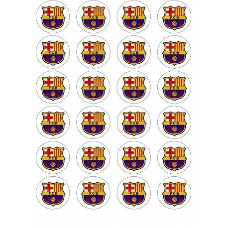 Escudo de fútbol FC Barcelona - Impresiones en papel comestible