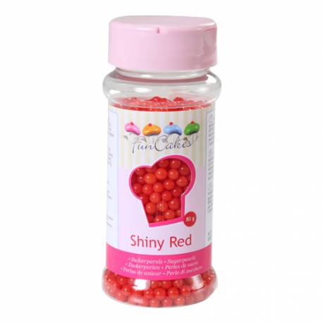 Perlas de Azúcar -Rojo Brillante- 80g