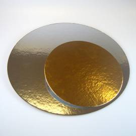 Base redonda para tartas Oro/Plata 26 cm