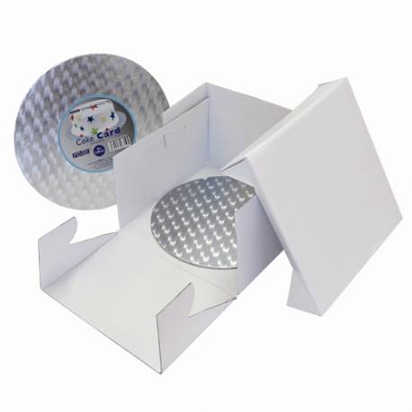 PME Caja Tarta y Bandeja Redonda (3mm) 22,5x22,5x15 cm 