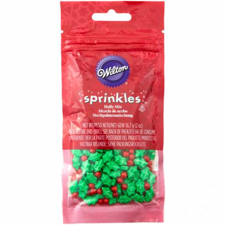 Sprinkles HOJA DE ACEBO Wilton 56,70 G